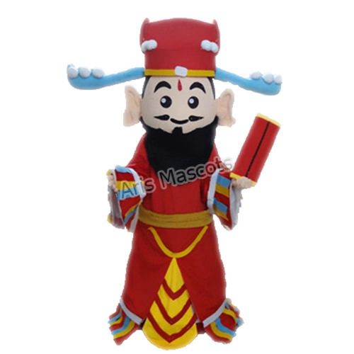 Chinese God of Fortune Costume Full Body Mascot Suit