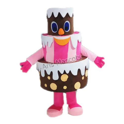 Huge Cake Mascot Costume Food Mascots for Brands Marketing