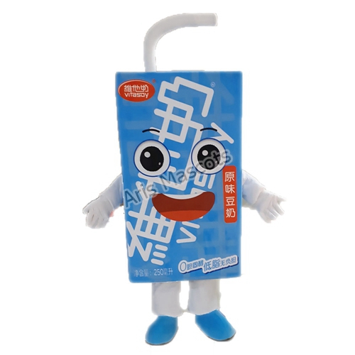 Full Body Plush Bean Milk Mascot Costume for Brands Advertising