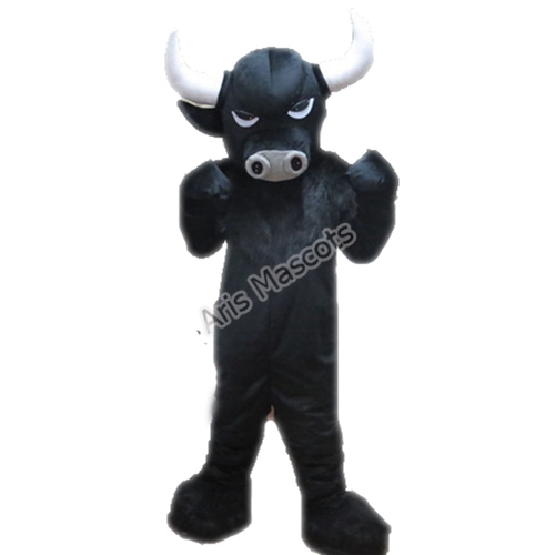 Black Angry Bull Mascot Costume Professional Sports Mascots for Team