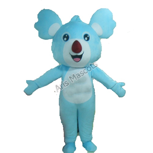 Blue Koala Mascot Costume Adult Full Body Plush Fur Suit