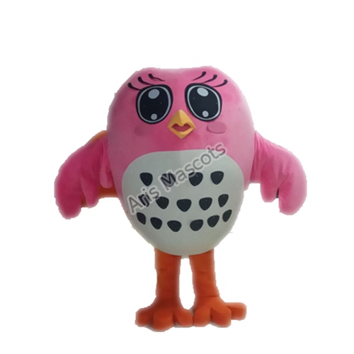 Adult Owl Mascot Costume Pink Owl Cosplay Fancy Dress Mascotte du hibou