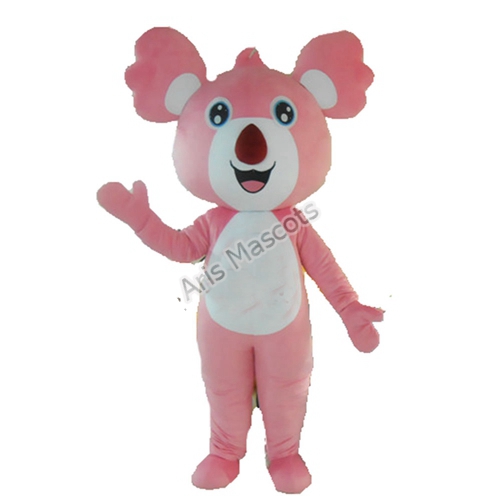 Pink Girl Koala Mascot Costume Adult Plush Fur Suit Custom Made