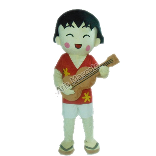 Boy Mascot Costume with Guitar Carnival Costumes for Events