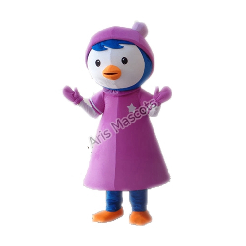 Pororo Mascot Costume Girl Penguin Adult Fancy Dress