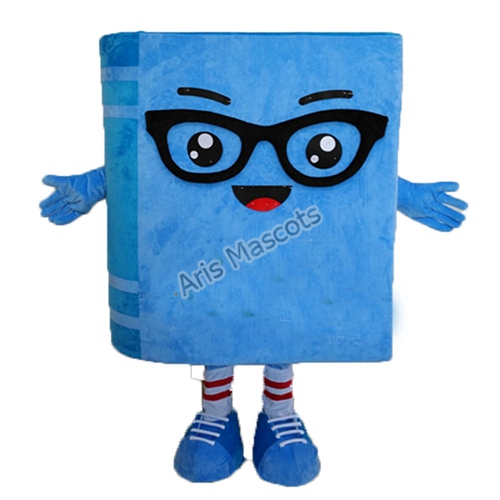 Cosplay Blue Book Mascot Costume with Glasses Advertising Mascots
