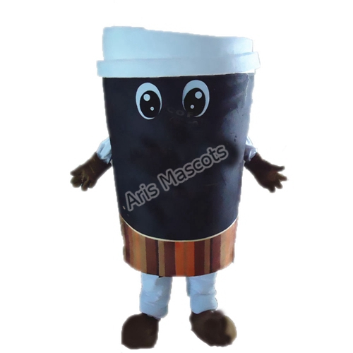 Coffee Cup Mascot Costume Adult Full Body Fancy Dress