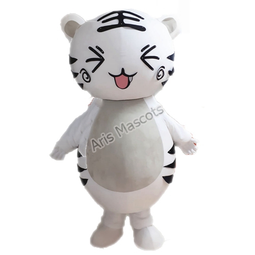 Adult Full Body Mascot White Tiger Costume Carnival Costumes