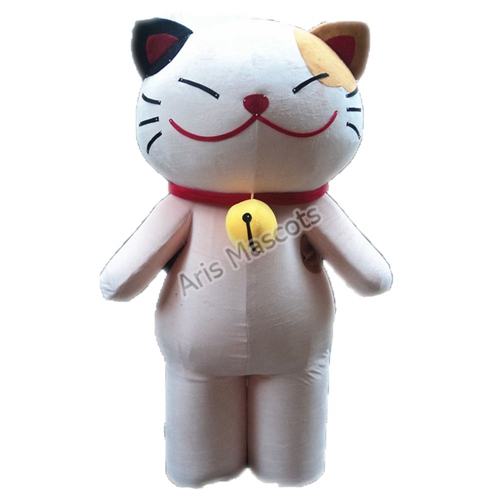 Realistic Fortune Cat Costume Adult Full Mascot Suit for Advertising Mascotte du chat