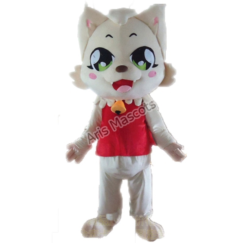 Lovely Fox Mascot Costume with Red Shirt for Sports Team Mascota del zorro