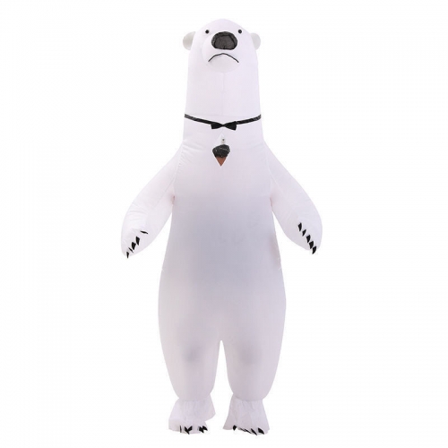 Cheap Price Adult Inflatable Polar Bear Costume Blow Up Fancy Dress