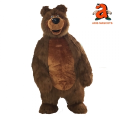 Inflatable Masha Bear Costume Adult Full Body Walking Mascot Blow Up Fancy Dress Cartoon Character Fancy Dress