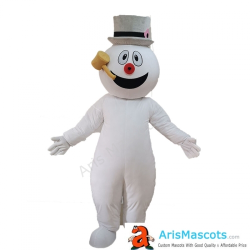 Adult Size Fancy Snowman  Mascot Costume Christmas  Dress Deguisement Mascotte Custom Mascots Arismascots Professional Team Mascot Maker Company