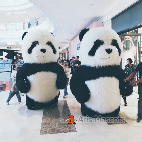 Giant Inflatable Fat Panda Costume Adult Full Mascot Suit for Entertainment Panda Blow Up Suit