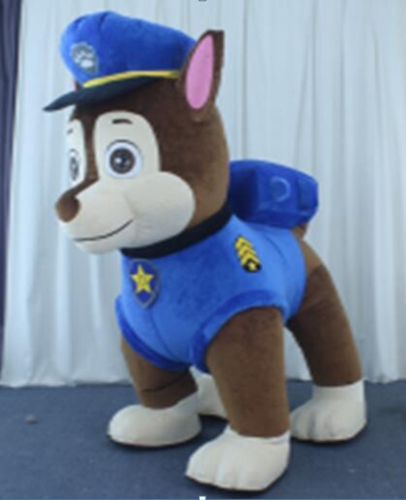Inflatable Policeman Dog Mascot Costume Paw Patrol Chase Blow Up Suit for Entertainment Cartoon Character Dress