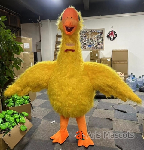 2.3m Yellow Goose Inflatable Suit Adult Full Body Swan Mascot Costume for Events Stage Wear Fancy Dress