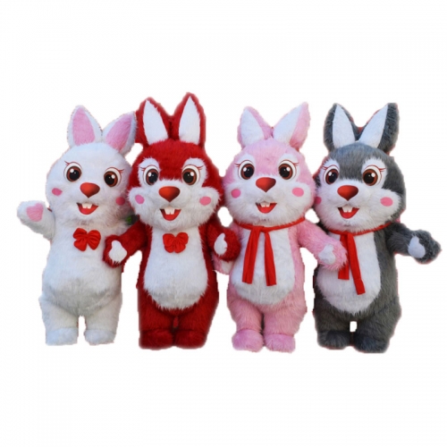 2m / 2.6m Inflatable Rabbit Costume Adult Walking Hare Blow Up Mascot Easter Bunny Furry Mascots