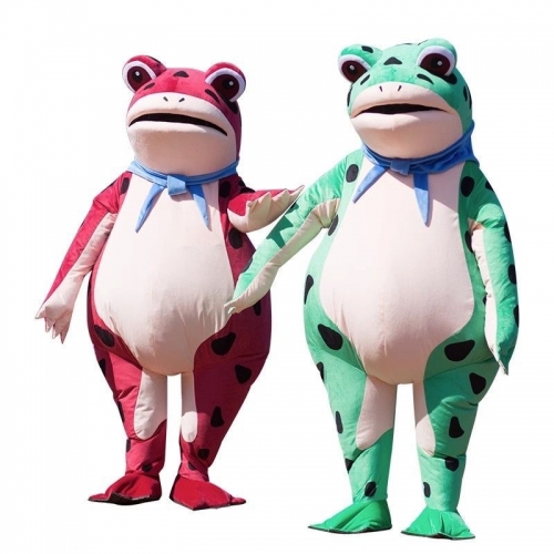 Full Body Adult Wearable Inflated Frog Mascot Costume for Entertainment