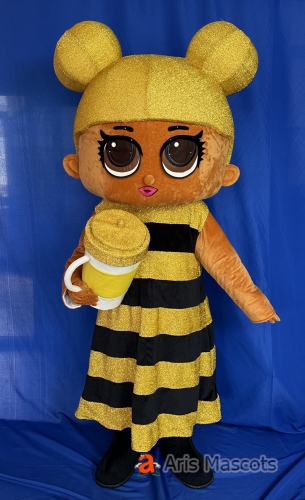 Lovely LOL Queen Bee Costume Adult Size Full Mascot Suit