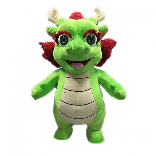 2m / 2.6m Giant Real Life Inflatable Dragon Costume Adult Blow Up Mascot Suit for Entertainment