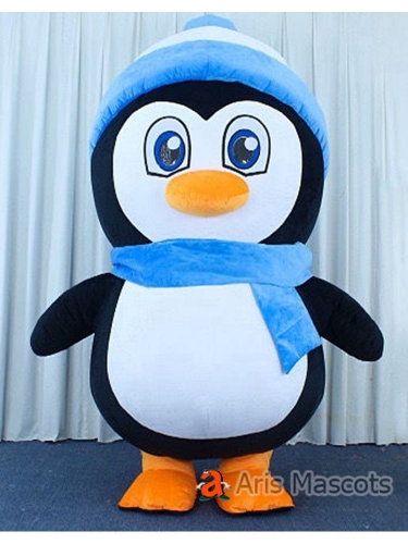 2m/2.6m Adult Penguin Inflatable Suit for Entertainment Walking Blow Up Mascot Costume