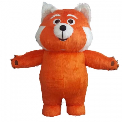 2m Inflatable Furry Lesser Panda Mascot Costume Adult Full Body Walking Blow Up Suit