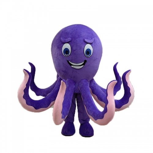 Purple Octopus Mascot Costume Adult Wearable Ocean Animal Character Cosplay Outfit