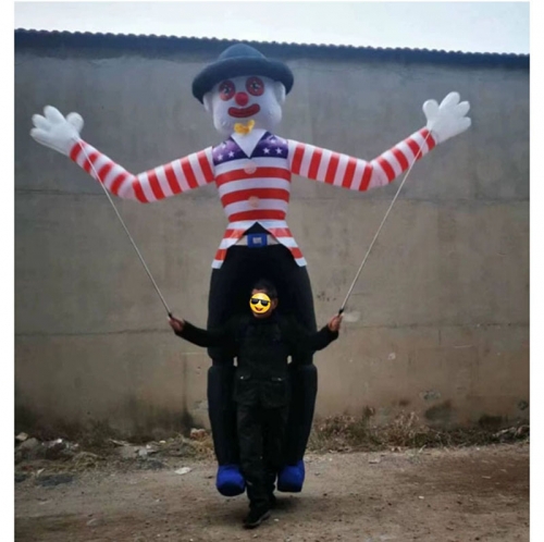 Carry Walking Clown Blow Up Suit for Entertainments Adult Control Inflatable Walkable Clown for Party