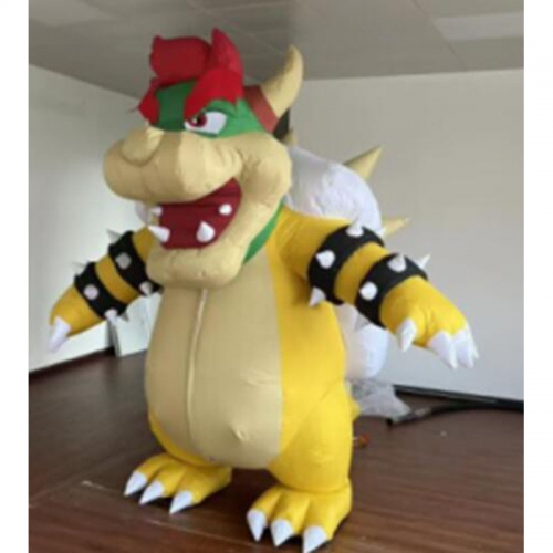2m Super Mario Family Character Bowzer Costume for Entertainment Full Body Bowser Blow Up Suit