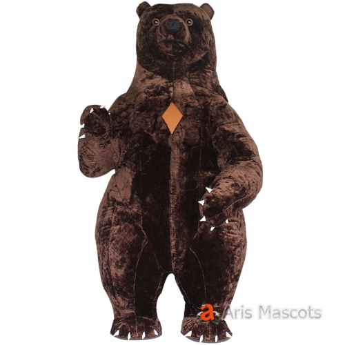Giant Inflatable Scary Bear Costume Adult Size Full Body Plush Mascot Halloween Bear Blow up Suit Carnival Fancy Dress
