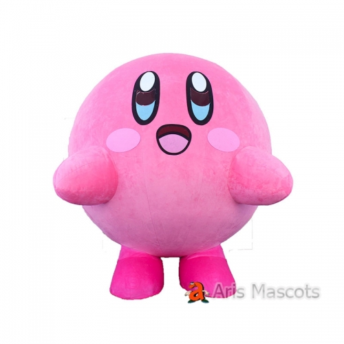 2m Inflatable Kirby Costume Game Character Blow Up Suit