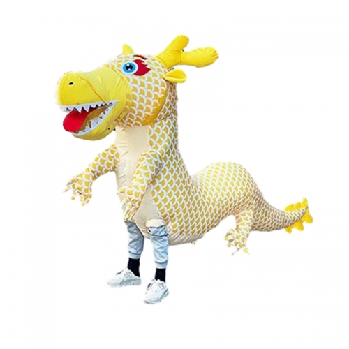 2m Inflatable Adult Walking Dragon Costume for New Year Events Blow Up Suit