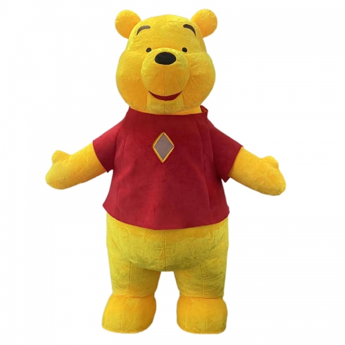 Giant Inflatable Winnie Pooh Bear Costume Full Body Plush Suit Adult Blow Up Fancy Dress Cartoon Mascots