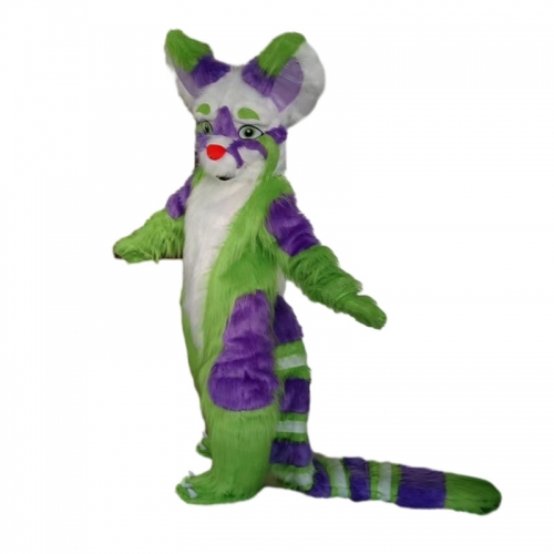 Lovely Green Furry Fox Mascot Costume for Entertainments