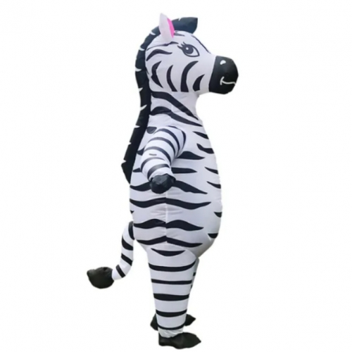 Adult Inflatable Zebra Costume Full Body Blow Up Walking Suit