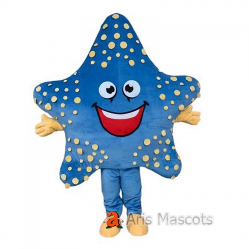Blue Starfish Mascot Costume Professional High Quality Sea Animal Mascots