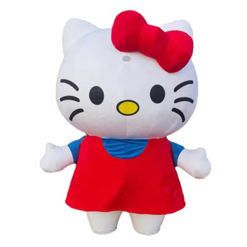2m Inflatable Hello Kitty Mascot Costume Giant Blow Up Suit for Entertainments