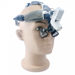 Headband Surgical LED light CKD205AY-2 with Galilean Loupes 2.5X 3.0X 3.5X 5W (cordless) 2 pieces battery