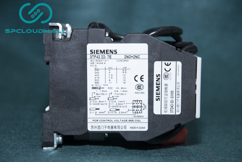 SIEMENS CONTACTOR 3TF4222-7E AC-3 7.5KW 400V 50HZ