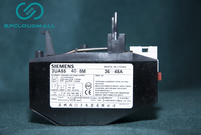 SIEMENS OVER LOAD RELAY 3UA5540-8M 36-45A