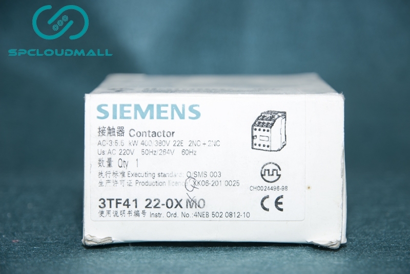 SIEMENS CONTACTOR 3TF4122-0XQ0 AC-3 5.5KW 400V Us AC 380V