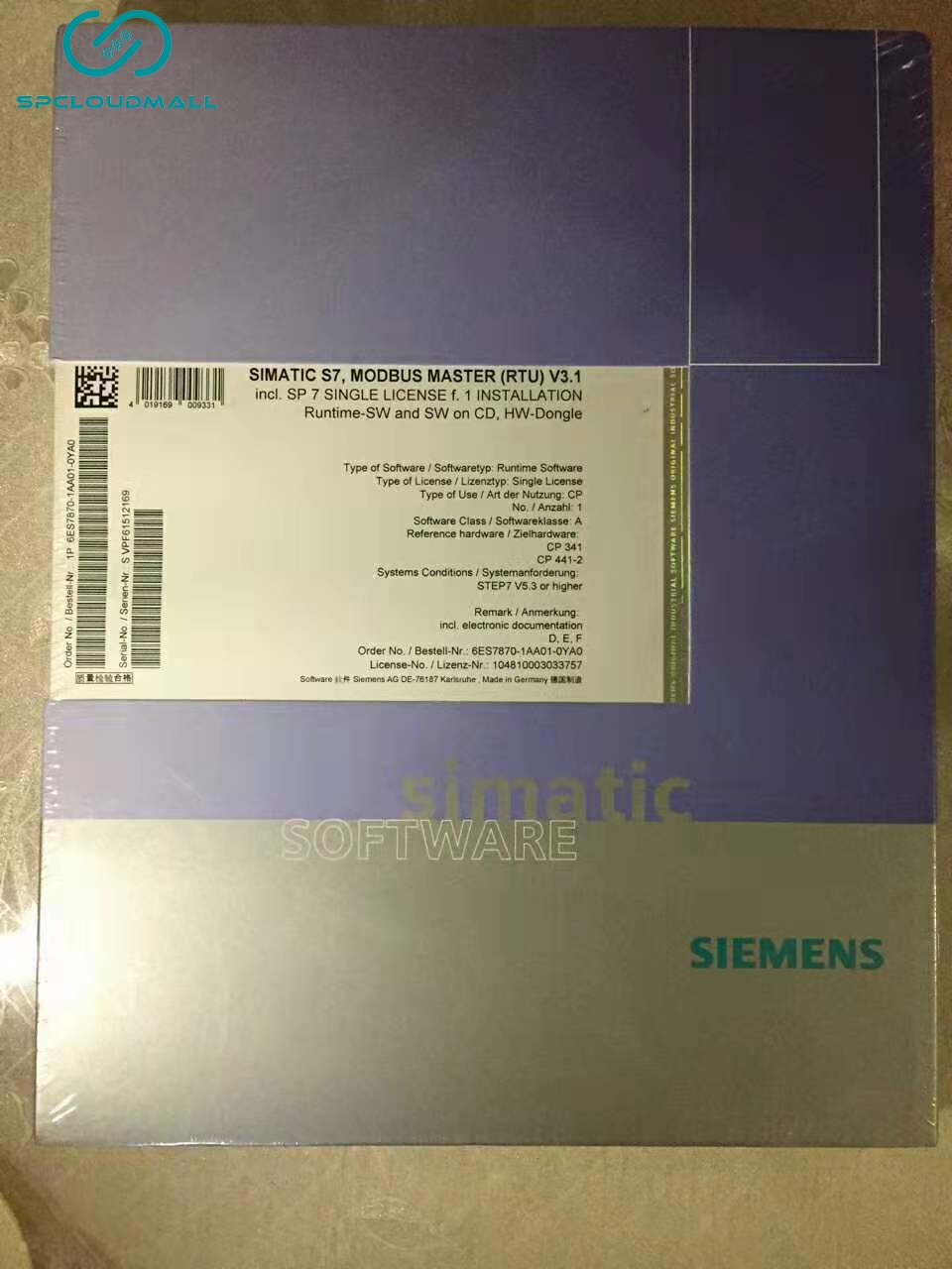 SIEMENS HARDWARE DOG 6ES7 870-1AA01-0YA0