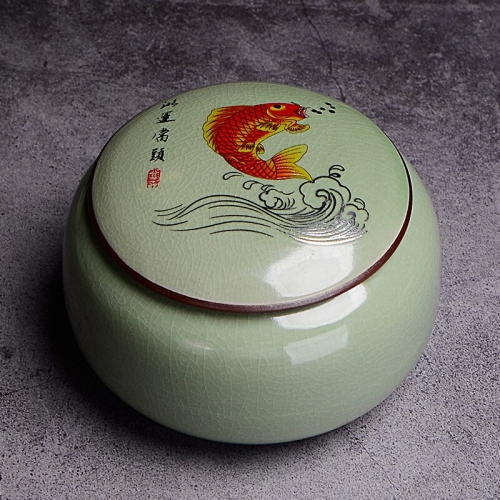 Geyao Tea Caddy Ceramic Sealed Storage Tank Wake Up Tea Caddy Chinese Porcelain Ceramic Coffee Pot Small Gift