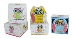 Owl money box with gift box
