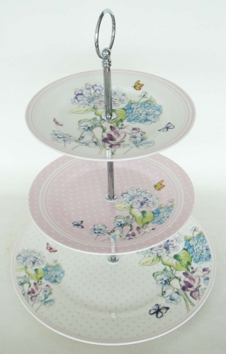 3 tier porcelain cake stand