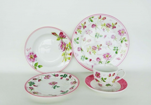 4pcs new bone china dinner set with color box