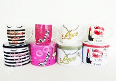 12oz new bone china mug with tin box