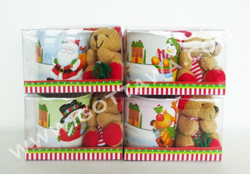 8oz new bone china mug with bear with PVC