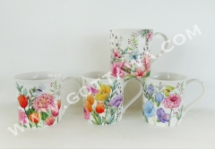 11oz new bone china mug with color sleeve