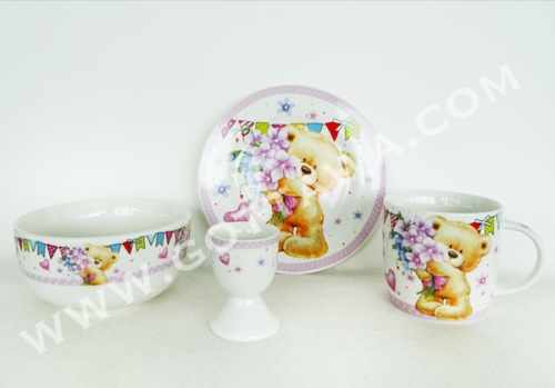 4pcs new bone china dinner set with color box